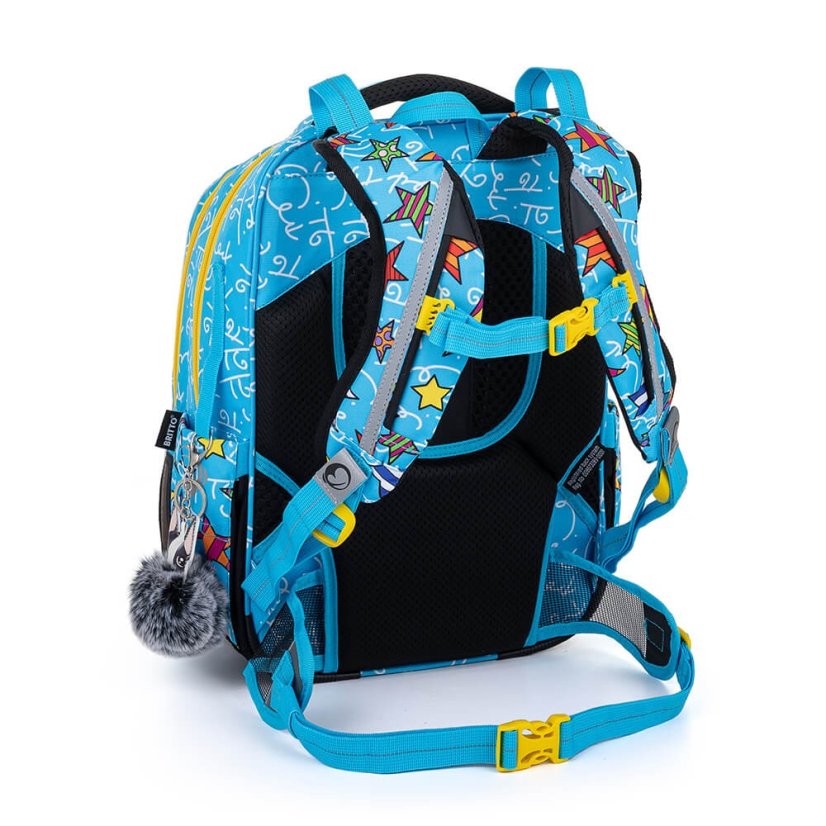 BAGMASTER Veľký školský SET LUMI 22 B so psíkom žiarivý