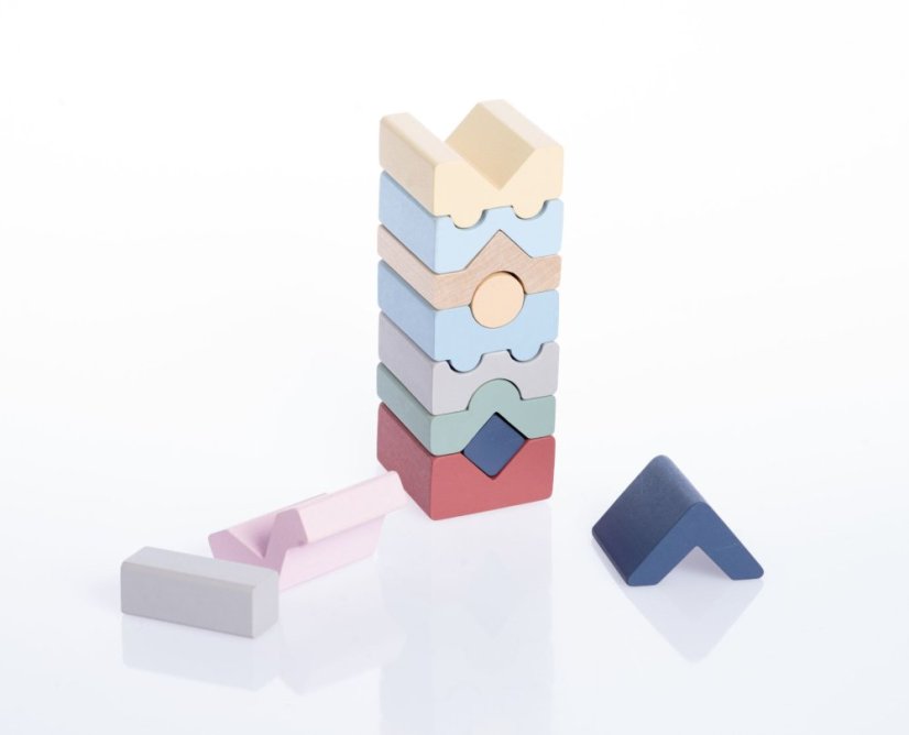 CUBIKA Pastel 16099 Veža XI - drevená skladačka 12 dielov