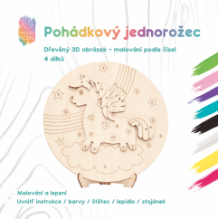 Pohádkový jednorožec - Malování podle čísel