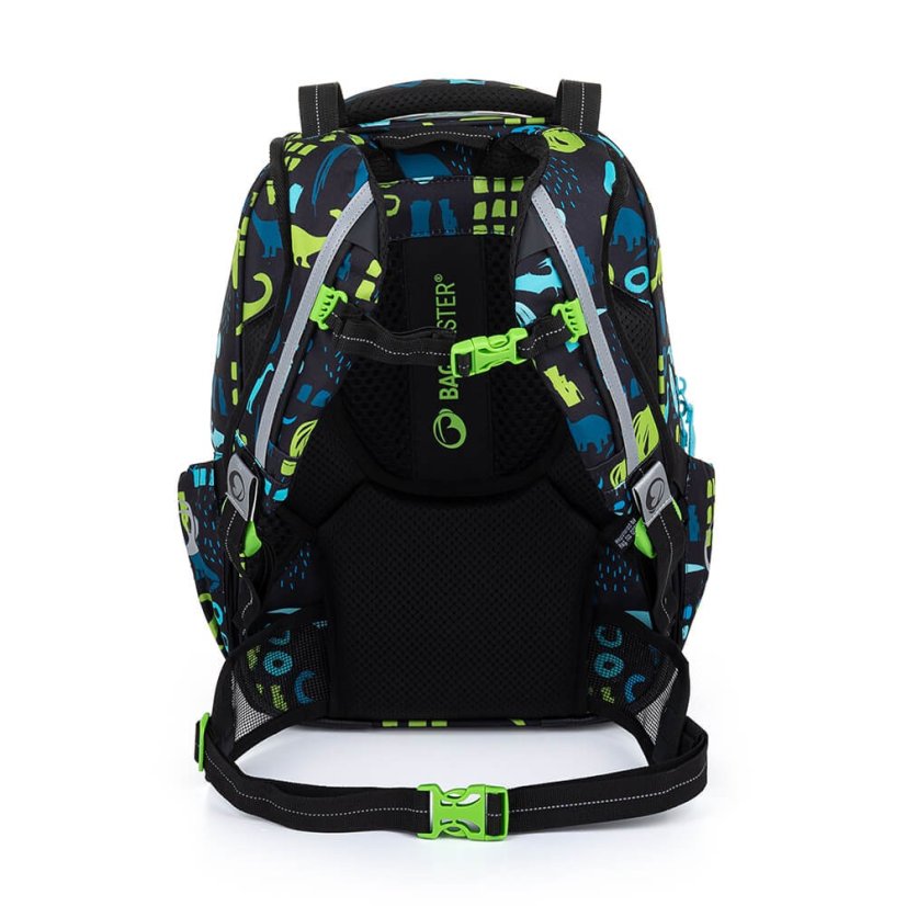 BAGMASTER Velký školní SET VEGA 22 B zelenomodrý