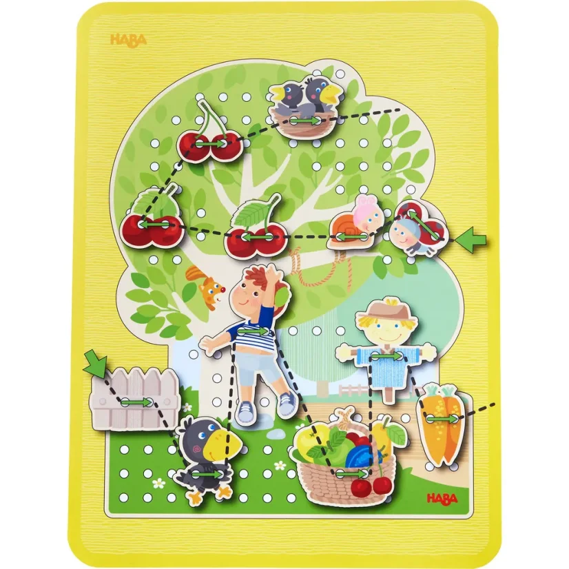 Haba Dřevěná provlékačka Ovocný sad