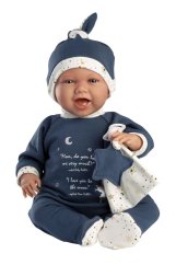 Llorens M741-12 oblečenie pre bábiku bábätko NEW BORN veľkosti 40-42 cm s doplnkami