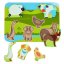 Lucy & Leo - Zvířátka na farmě - dřevěné vkládací puzzle 7 dílů