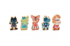 Lilliputiens - set drevených postavičiek - superhrdinovia