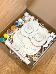 Sova - Dřevěná 3D omalovánka