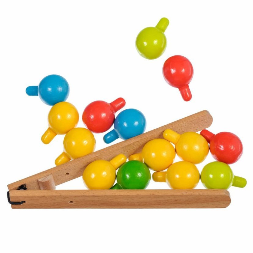 Lucy & Leo - Mozaika s pinzetou a vyšívaním - drevená hracia súprava s predlohami