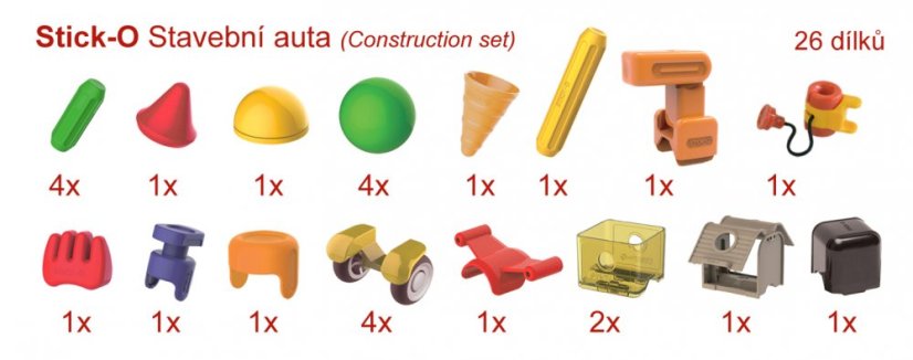 Stick-O Stavební auta (Construction set)