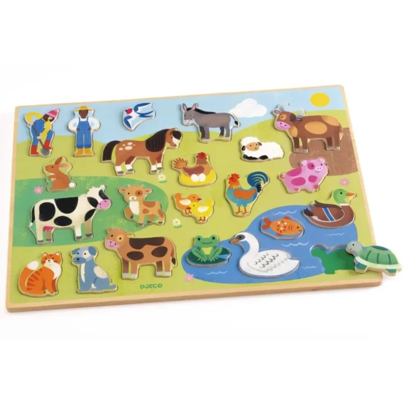 DJECO Vkládací puzzle Farma