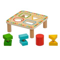 Lucy & Leo - Triedenie geometrických tvarov - drevená vkladačka 5 kusov