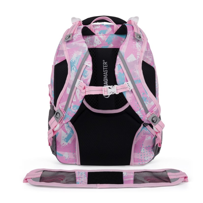 Bagmaster PORTO 24 B školní batoh – růžovo-modrý