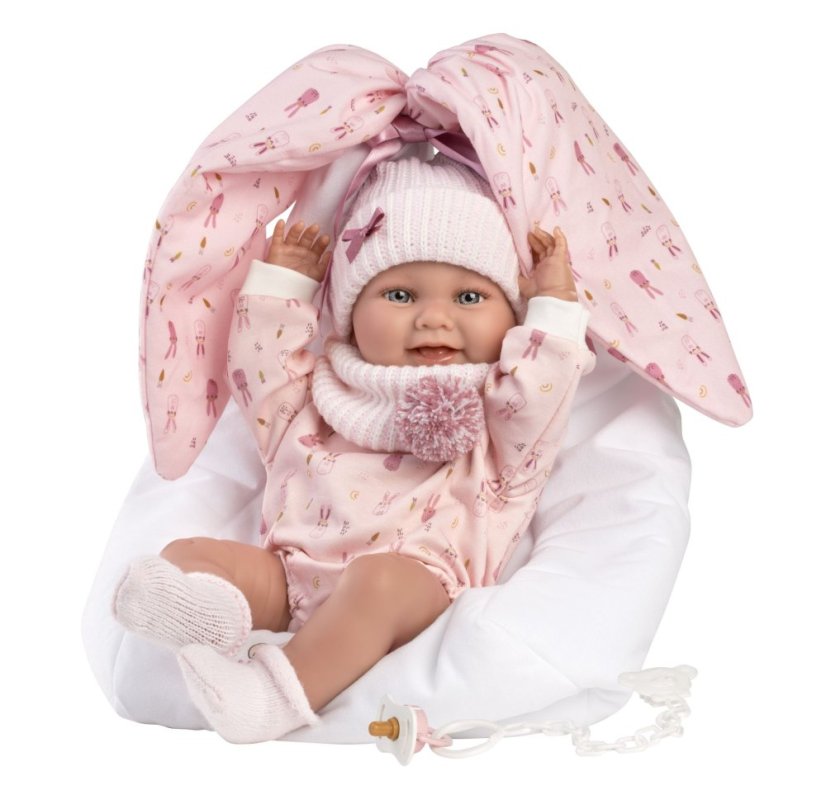 Llorens 73902 NEW BORN DIEVČATKO - realistická bábika bábätko s celovinylovým telom - 40 cm