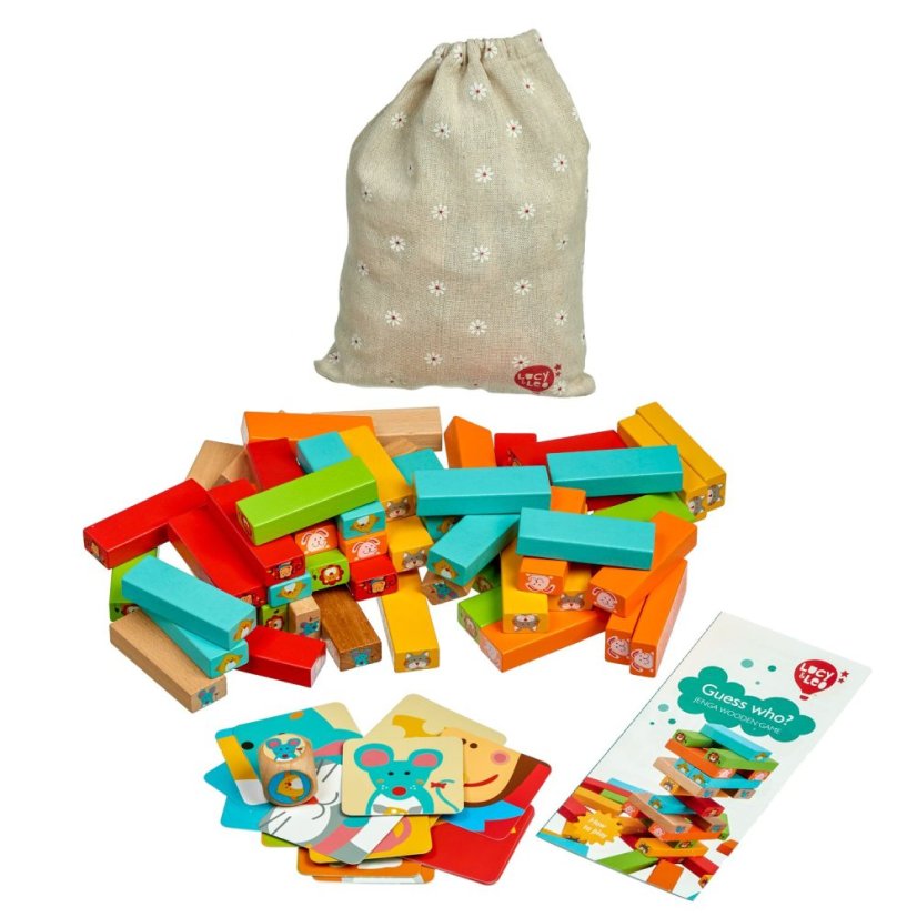 Lucy & Leo - „Hádej, kdo“ - dětská dřevěná hra Jenga