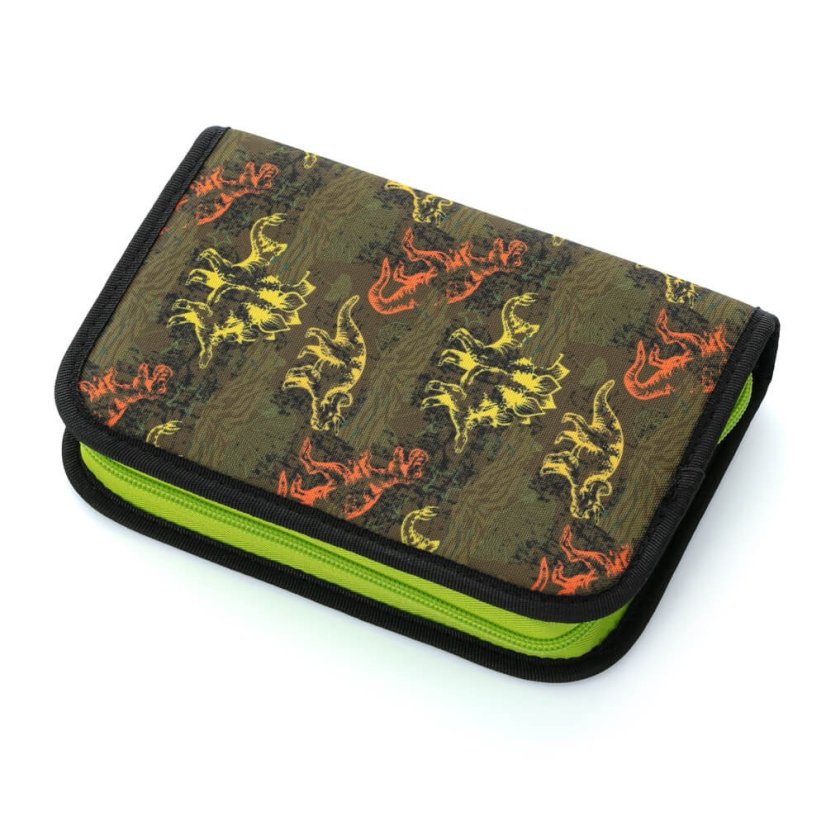 BAGMASTER - Klučičí školní penál jednochlopňový CASE ALFA 21 C GREEN/BLACK