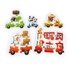Puzzlika 13784 Autá - puzzle 5 obrázkov 20 dielikov
