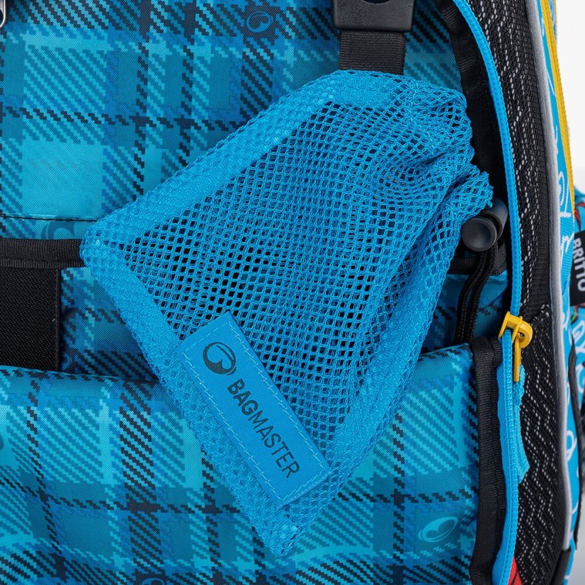 BAGMASTER Veľký školský SET LUMI 22 B so psíkom žiarivý