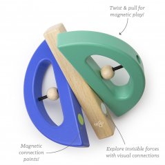 TEGU Magnetická hračka - Swivel Bug - Teal & Blue