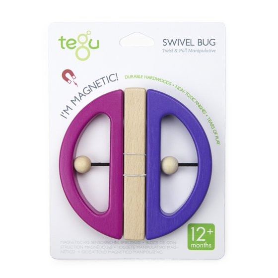 TEGU Magnetická hračka - Swivel Bug - Pink & Purple