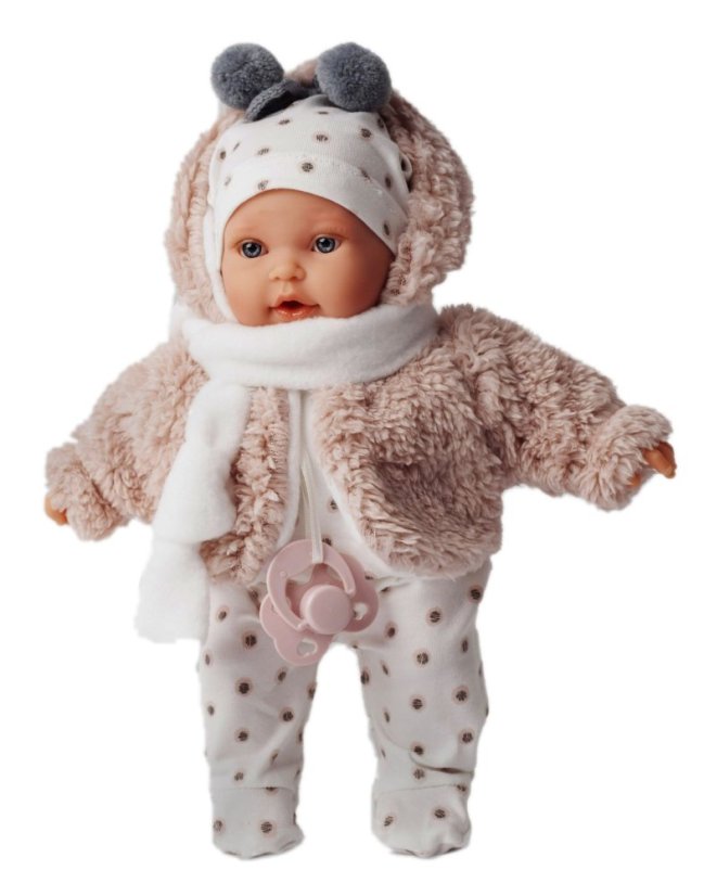 Antonio Juan 1120 KIKA - realistická bábika so zvukmi a mäkkým látkovým telom 27 cm