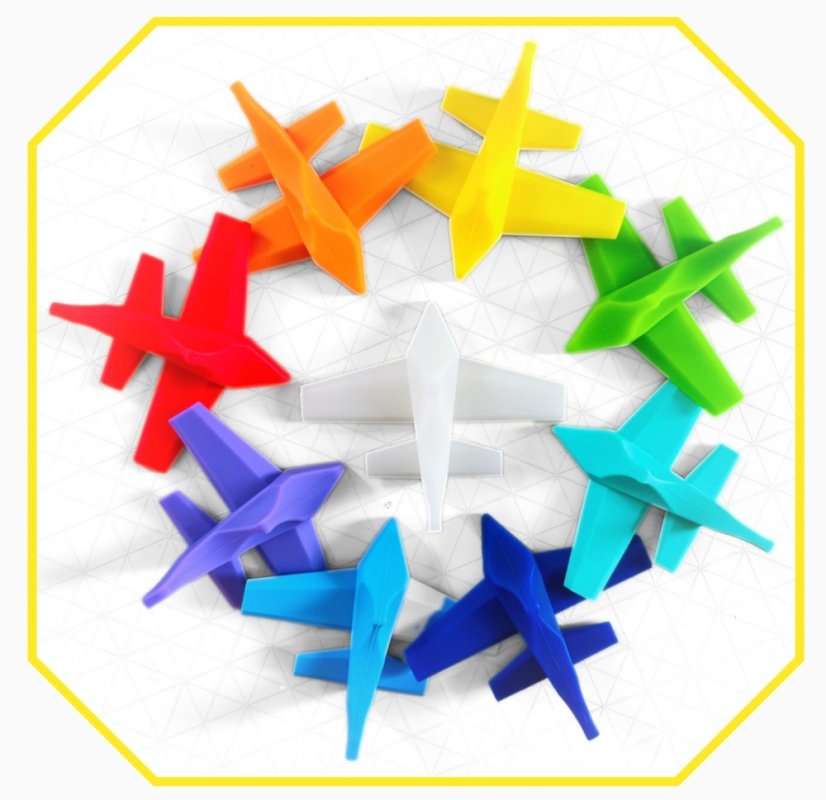 TODDLEROAD 2102 SADA LETISKO - flexibilná cesta - 14 silikónových puzzle dielov a 3 ergonomické lietadlá