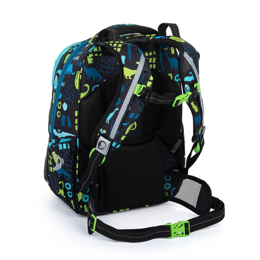 BAGMASTER Velký školní SET VEGA 22 B zelenomodrý