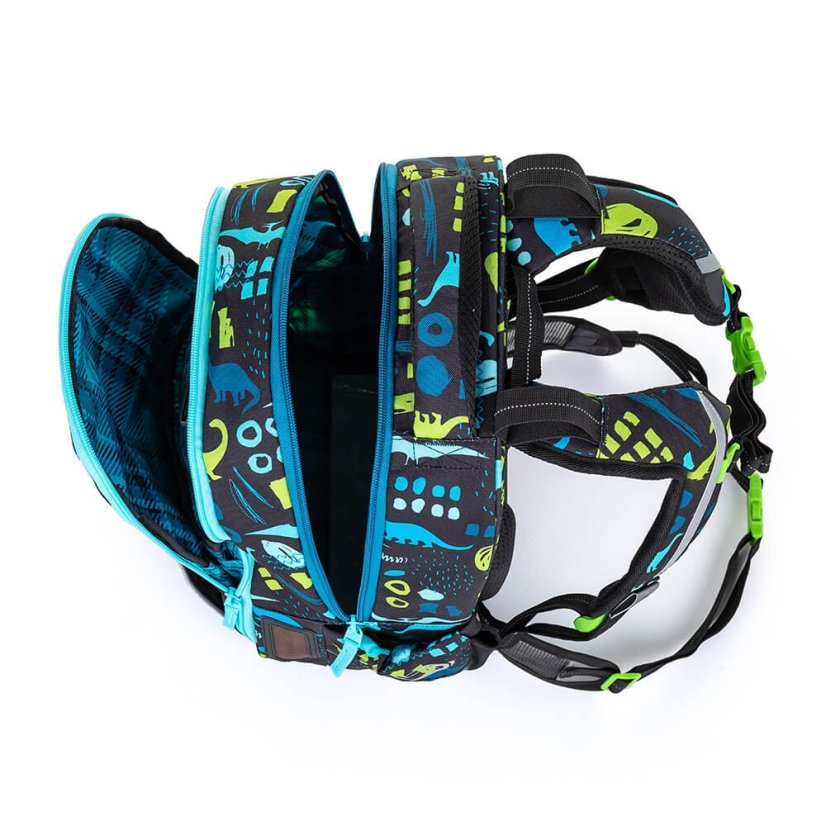 BAGMASTER Velký školní SET VEGA 22 B zelenomodrý