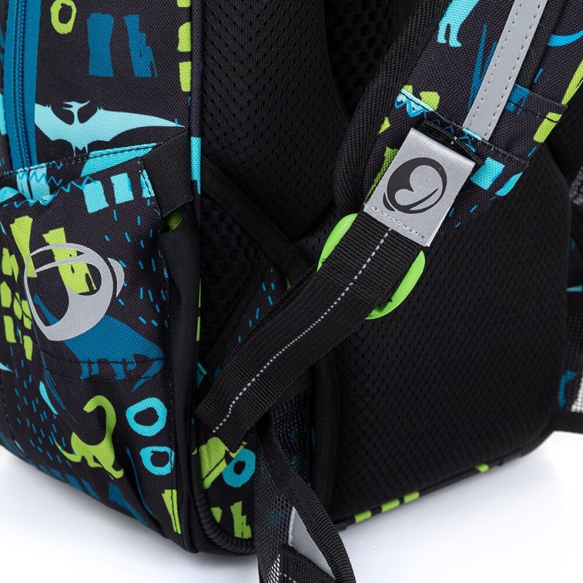 BAGMASTER Velký školní SET VEGA 22 B zelenomodrý