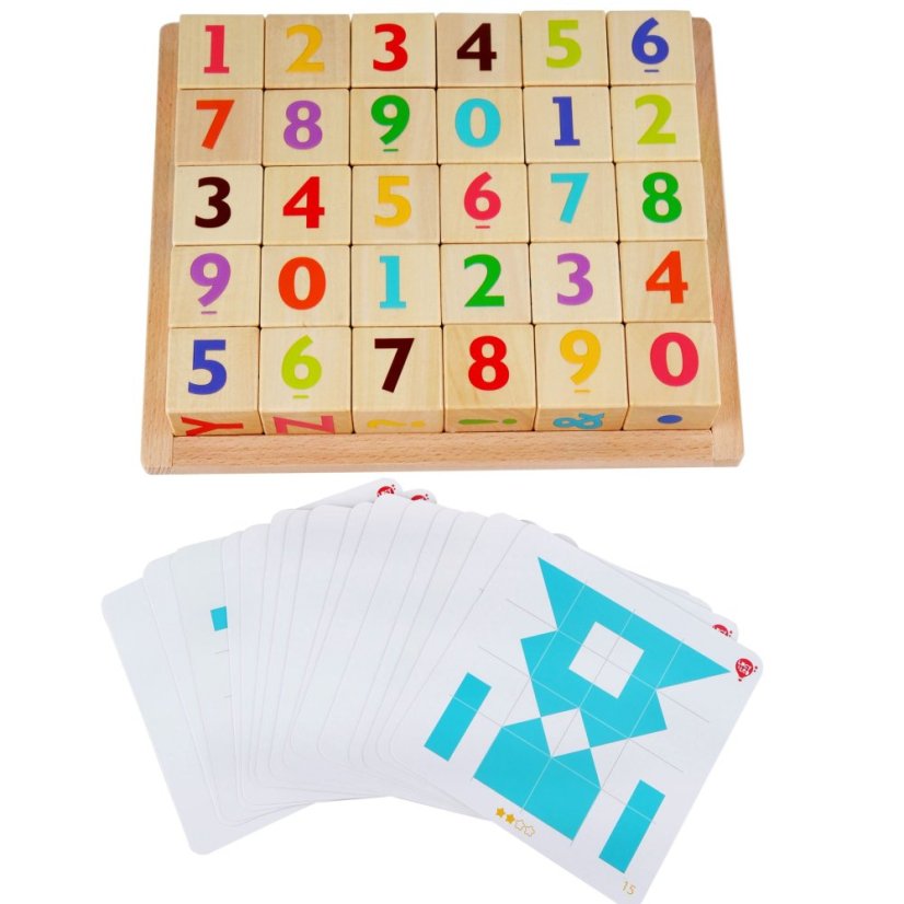 Lucy & Leo - Inteligentné kocky - Anglická abeceda - Drevená multifunkčná súprava vzdelávacích kociek