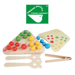 Lucy & Leo 283 Magický trojuholník 2v1 - drevená hra s predlohami