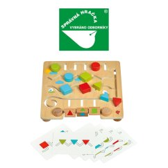 Lucy & Leo - Geometrické tvary s předlohami - dřevěné bludiště