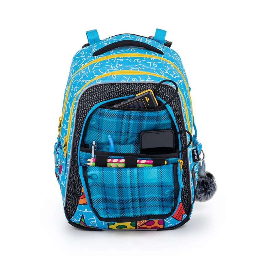 BAGMASTER Veľký školský SET LUMI 22 B so psíkom žiarivý