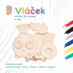 Vlak - Drevené 3D omaľovánky
