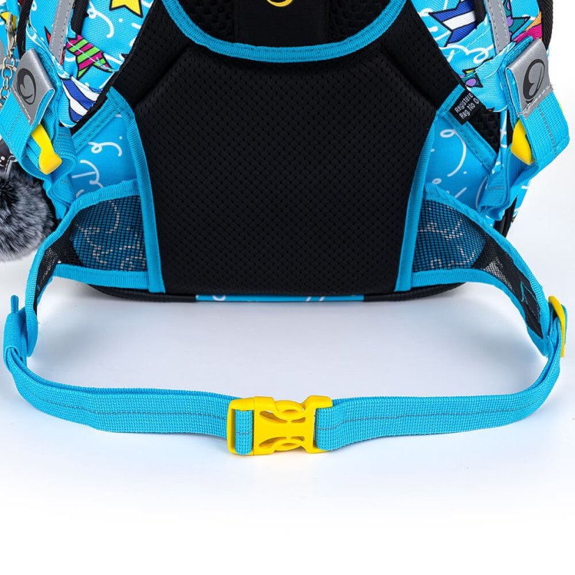 BAGMASTER Veľký školský SET LUMI 22 B so psíkom žiarivý