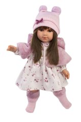 Llorens 53556 SARA - realistická bábika s mäkkým látkovým telom - 35 cm