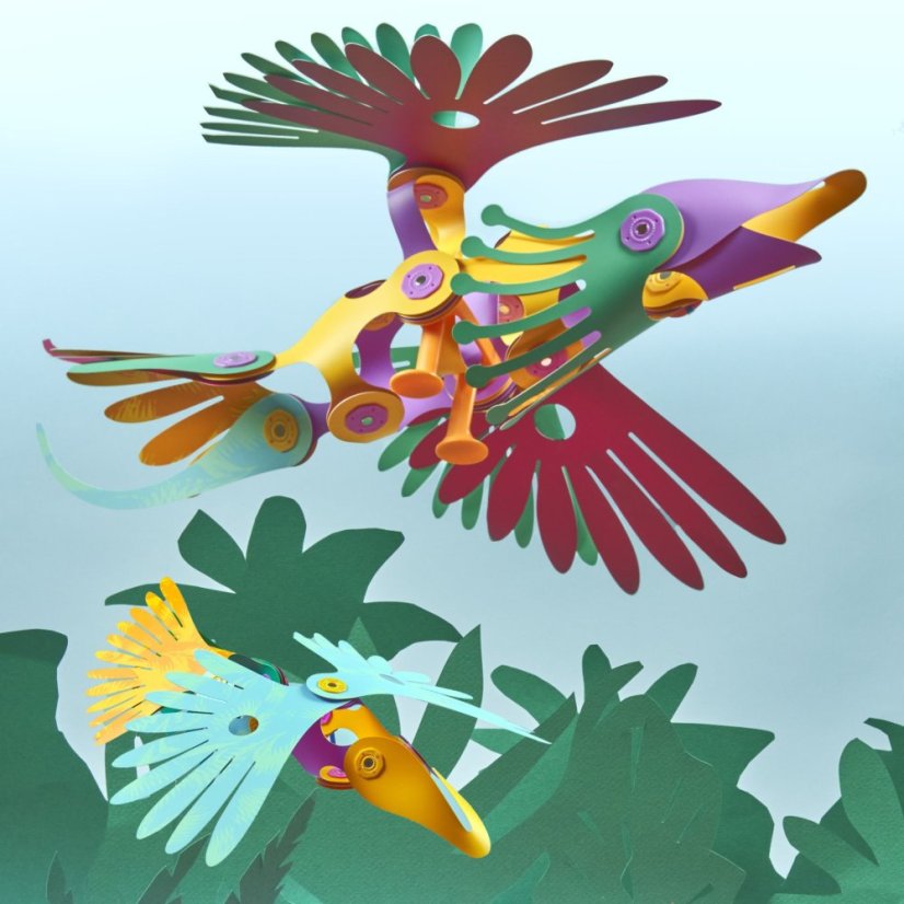 CLIXO Tropical Birds - magnetická stavebnica 22 kusov