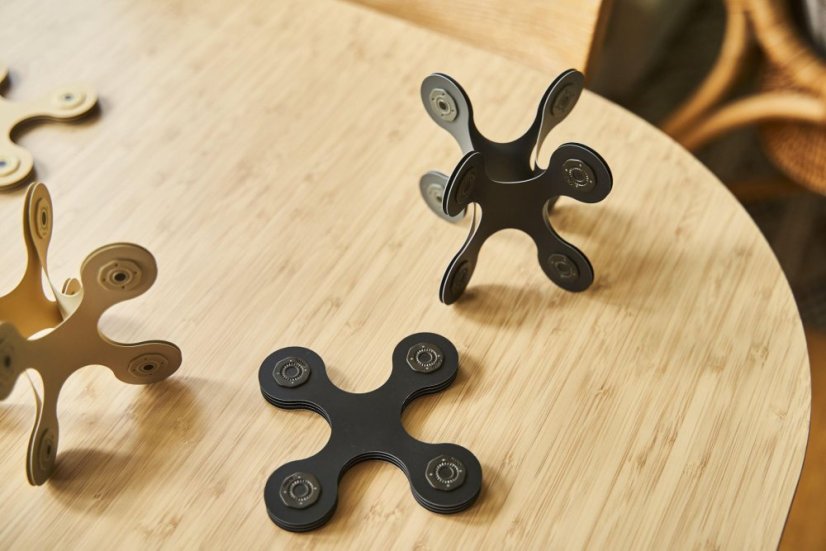 CLIXO Designer Black & Grey - magnetická stavebnica 9 kusov