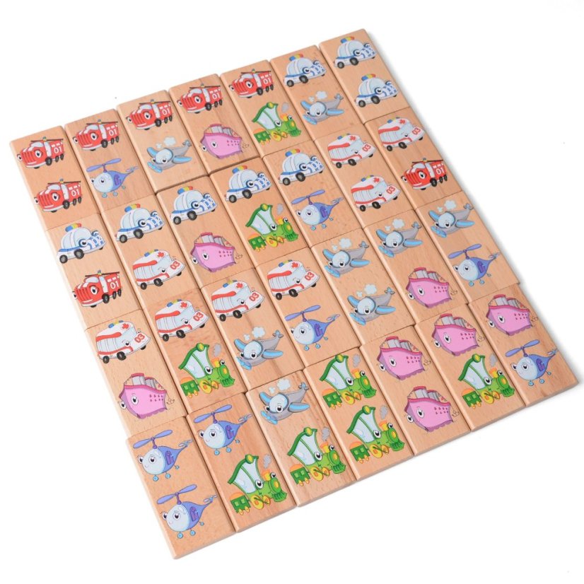 Lucy & Leo - Domino XXL - dopravní prostředky