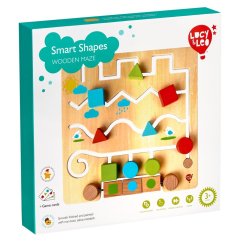 Lucy & Leo - Geometrické tvary s předlohami - dřevěné bludiště