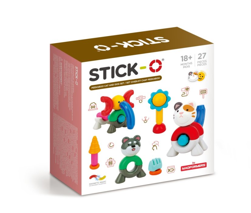 Stick-O Mačka a pes (Peekaboo cat and dog)