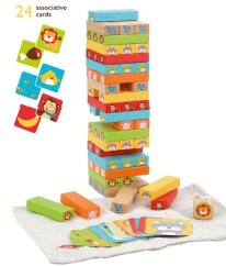 Lucy & Leo - „Hádej, kdo“ - dětská dřevěná hra Jenga