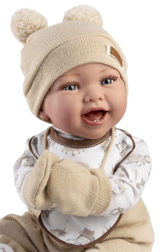 Guca OLIVER - realistická panenka miminko s měkkým látkovým tělem - 42 cm