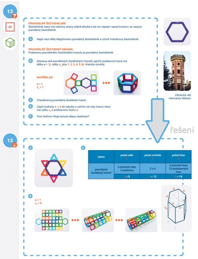 Karty Magformers Geometrie 3