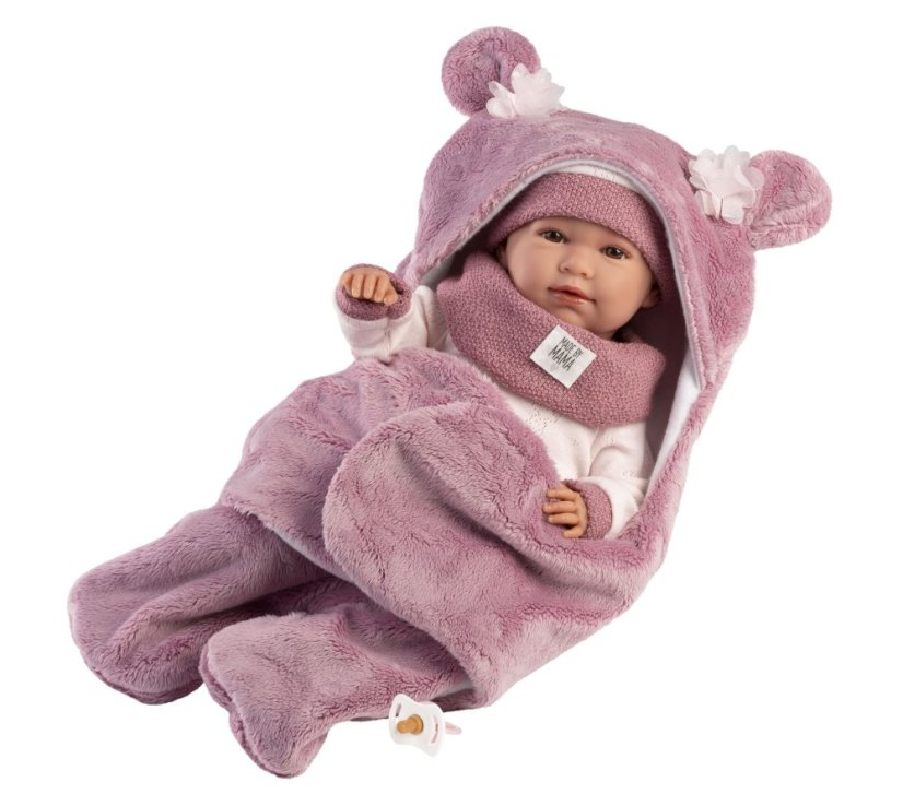 Llorens 74130 NEW BORN - realistická bábika bábätko so zvukmi a mäkkým látkovým telom - 42 cm