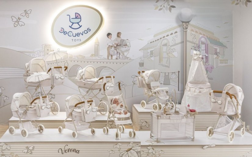 DeCuevas 81778 Skladací kočík pre bábiky 3 v 1 s taškou Verona 2025-73 cm