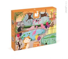 Janod Puzzle dotykové Den v  ZOO s textúrou 20 ks