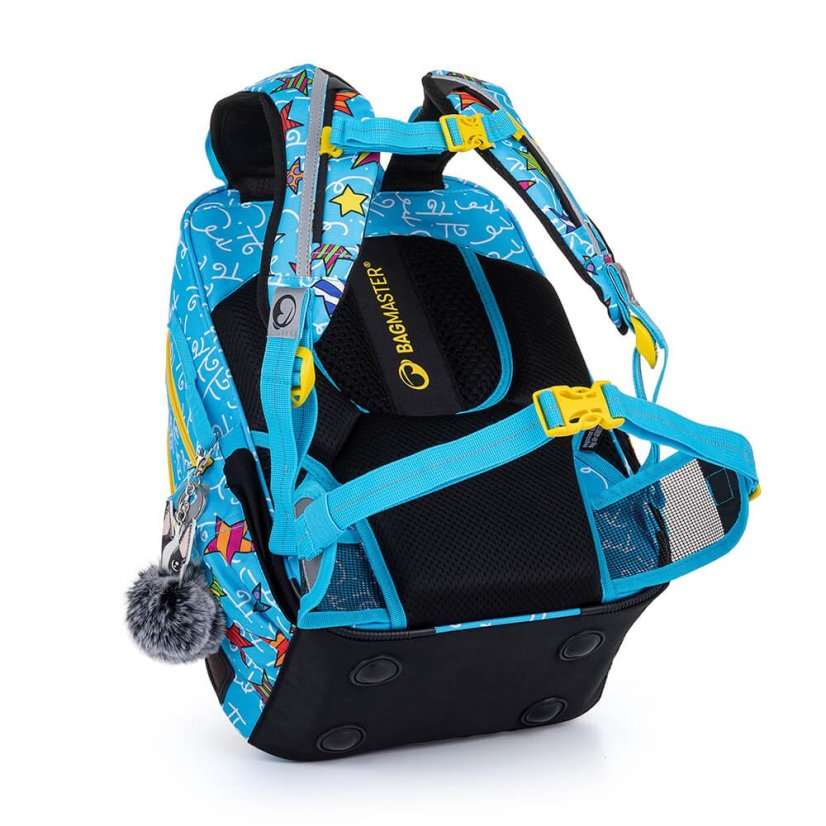 BAGMASTER Veľký školský SET LUMI 22 B so psíkom žiarivý