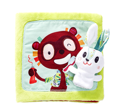 Lilliputiens - Textilná knižka - Zajačik zubárom