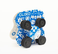 CLIXO Designer Black & Grey - magnetická stavebnica 9 kusov