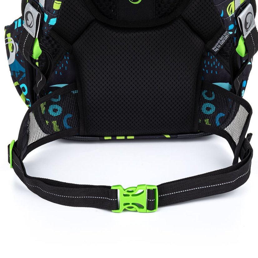 BAGMASTER Velký školní SET VEGA 22 B zelenomodrý