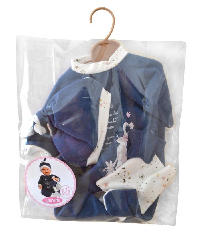 Llorens M741-12 oblečenie pre bábiku bábätko NEW BORN veľkosti 40-42 cm s doplnkami