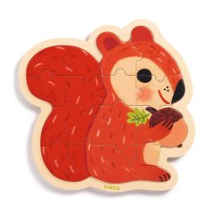 DJECO Dřevěné puzzle Veverka
